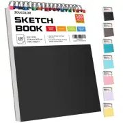 Soucolor 9" x 12" Sketch Book 1-Pack 100 Sheets Spiral Bound Art Sketchbook 6...
