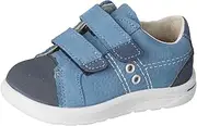 [RICOSTA] Pepino Nippy Leather Shoes Adriatic Blue Kids Double Straps Padded Ankle