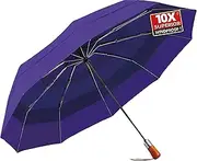 Golf Umbrella Windproof - Triple Canopy Umbrellas for Rain Windproof, Automatic Open & Close Compact Umbrellas - Portable Umbrellas for BackPack Car with 10 Strong Reinforced Fiberglass Ribs