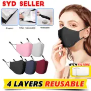 Reusable Face Mask Washable Unisex Anti Pollution Hay Fever PM2.5 Filter