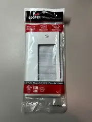 Cooper White Rocker Midsize End Plate Sectional Wall Plate Cover - STE26W