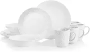 Corelle Boutique Linen Weave 16 Piece Dinnerware Set