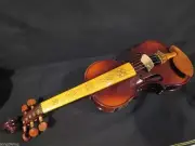 Brown color NEW model 5 strings 4/4 electric violin +Acoustic violin #9399