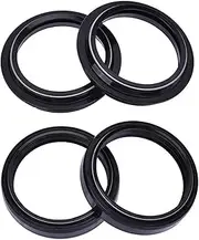 48X58X9/11mm Motorcycle Front Fork Oil Seal Dust Cover for YZ 125 YZ250 WR 300 WR450F -T,V,W,X,Y,Z,A,B,D,E,F for CRF250R CRF450R YZ450F(2pcs oil 2pcs dust)