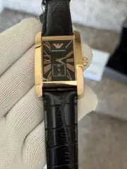 Emporio Armani Men's Black and Gold Classic Watch