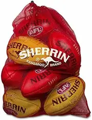 Sherrin Football Mesh Bag in Red - AFL Training