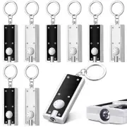 8 Pcs Mini Keychain LED Flashlight for Hiking Camping Travel Outdoor Activity