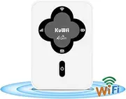 [KuWFi] 4G LTE Mobile WLAN Router with SIM Card, Unlocked Wireless Modem Pocket WiFi, 150 Mbps 4G LTE Router with Indicator Light, Rechargeable