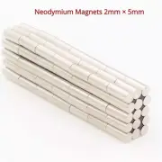 100 × Rare Earth Neodymium Magnets 2mm x 5mm Disc round Neo craft fridge magnet