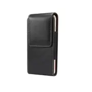 for Vivo Y55S 5G (2021) Vertical Leather Holster with Belt Loop