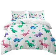 Cute Smiling Dinosaurs for Children Quilt Cover