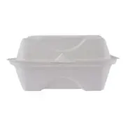 Eco-Products Compostable Vanguard 6" Clamshell Sandwich Containers, Case of 5...