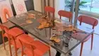Clear Black Epoxy Dining Table Walnut Live Edge Coffee Centerpiece Luxury Home
