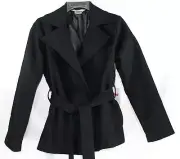 NWT Central Falls Co. Women's Small Black Lightweight Tie Front Lined Jacket
