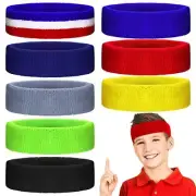 8 Pcs Boys Headband Kids Sweatband Youth Sweatbands Toddler Boys Headband for