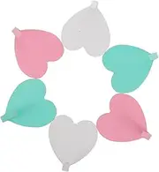 Totority 6pcs Heart Shaped Wall Mounted Hooks with Strong Adhesion for Soft Girl Decor Cute Adhesive Coat Hooks for Hanging Keys Towels and Items Bedrooms and Bathrooms