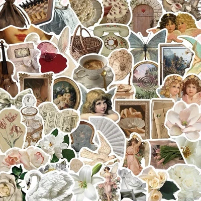 Vintage Retro Style Angel & Fairy Stickers - Stickers Great for Crafts 50pcs
