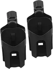 Toyvian 2pcs Cup Holder Bike Cup Holder Drive Walker Accessories Bike Accessories Stroller Organizer Black Abs Plastic