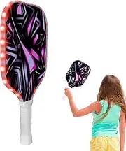 LED Pickleball Paddles,Lightweight Fiberglass Pickleball Racket - Anti-Slip Pickleball Accessories Comfortable Grip Outdoor Supplies for Women & Beginners