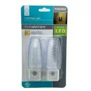 Style Selections 2-Pack White LED Night Light With Auto On/Off