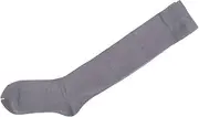 [Generic] 6 Pairs Girls School Knee High Cotton Socks Plain Black White Navy Socks 5-8 9-12 13-3 Grey 2-8