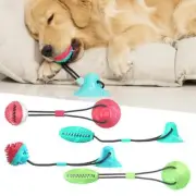 Dog Chew Suction Cup Tug War Toy Ball Aggressive Chewers Interactive# U3C4