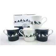 Bird Silhouette Design Set of 4 mugs NEW Heritage Brand 300ml 10.5 oz ea