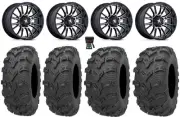 MSA ThunderLips 14" Wheels Machined 28" Bear Claw EVO Tires Commander Maverick