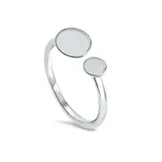 Sterling Silver Twin Circles Ring