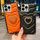 Leather Love Ring Phone Case For iPhone 12 11 13 14 15 16 Pro Max XR 7 8 SE