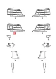 NEW AUDI Q7 4MB 4MG AIR GUIDE GRILLE ANTHRAZIT/CHROM 4M0807682GGXF ORIGINAL