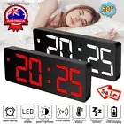 LED Digital Clock Mirror Display Snooze Alarm Temperature Time Table Desk DecoDS