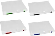 COMNESTBI 4Pcs Portable Document Organizer Boxes Multi Purpose File Storage Case for Papers Storage for Office Home School Letters Photos and More