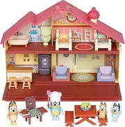 Bluey Mega Bundle Home and Barbecue Toy Set, Bluey's Family Figure 4-Pack, 6-7cm Figures, Home Playset and Bandit's BBQ Playset