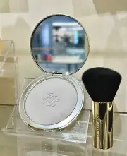 Jo Malone English Pear & Freesia Scented Body Powder Compact & Brush Set No Box