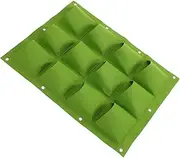 GAROZATION 12 Vertical Hanging Wall Planter with Breathable Non Woven Grow Bags for Vertical Gardening Reusable Plant Bags for Herbs Vegetables for Spaces
