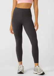 [Lorna Jane] Amy No Ride Phone Pocket Ankle Biter Tech Leggings in Grey, Size - Large L Dark Titanium
