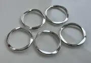 5 pcs- 11mm Hammered Closed Ring Charm Sterling Silver .925 (C2636S)