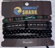 Charming Shark Yellow Floral 4 Assorted Per Pack Bracelets Or Anklets 008303