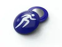 在飛比找樂天市場購物網優惠-騎跑泳者-德國騛點/Fixpoints號碼布磁扣 (藍色跑者