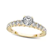 1.0 CT. T.W. Natural Diamond Engagement Ring in Solid 14K Gold