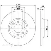 Bremtec Euro-Line GeoZinc Coated Brake Rotor - BDR22680EL