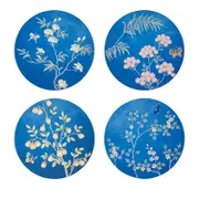 Addison Ross Chinoiserie Lacquered Coasters, Set of 4