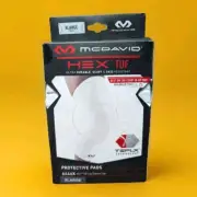 McDavid HEX Tuf Dual Density Basketball Knee Pads Leg Sleeve 6446X XL NIB White