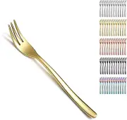 Golden Dessert Forks 14 Cm Stainless Steel Titanium Coated Golden Dessert Forks,