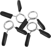 PAMINGONO Barbell Bar Buckles Professional Spring Clips Easy Install Weightlifting Collars Gym Barbell Portable Set of 4