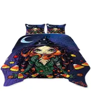 Halloween Night the Little Candy Witch Coverlet