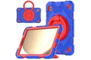 Samsung Galaxy Tab A9 8.7 inch 2023 Rotatable Handle Bracket & Shoulder Strap Shockproof Kids Super-Hero Case-Blue&Red