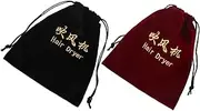 Hair Dryer Bag Set 2pcs Drawstring Cosmetics Travel Bag Flannel Storage Case