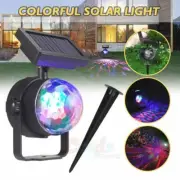 Solar Colorful Rotating LED Projector Lights Outdoor Garden Lawn Laser Lamp Bulb